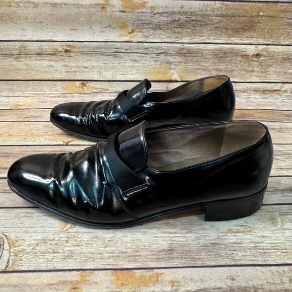 Bally Mens Black Leather Slip On Loafer Dress Shoes 10 N - Picture 4 of 10